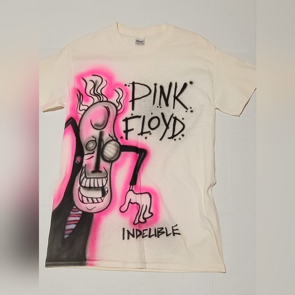 Pink Floyd ~ Vintage OOAK Air Brushed  Graphic T-Shirt - Picture 3 of 4